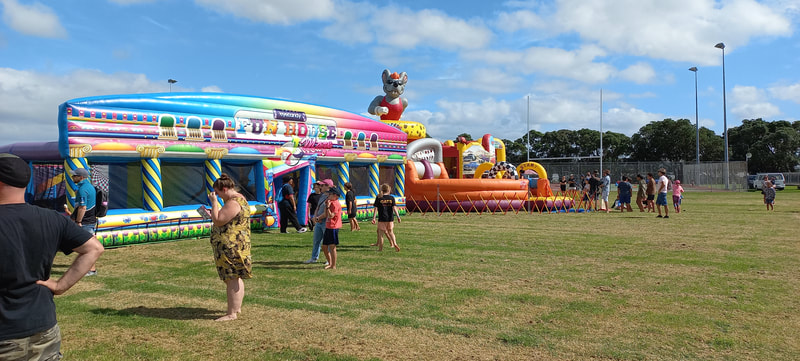 Boulder Park Amusements large inflatable attractions at Devonport Auckland