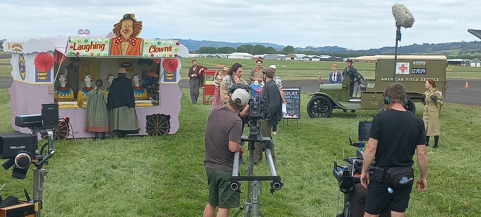 Laughing clowns game being used as film and tv props in Ardmore