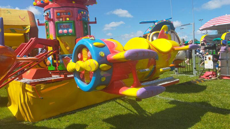 Aeroplane Amusement Ride by boulderpark at NZ steel Christmas day Auckland